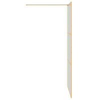 Produktbild för Walk-in Duschvägg Guld 100 x 195 cm härdat glas