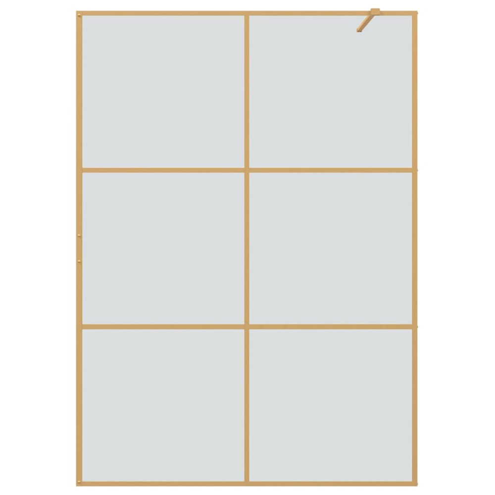 Produktbild för Walk-in Duschvägg Guld 140 x 195 cm härdat glas