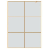 Produktbild för Walk-in Duschvägg Guld 140 x 195 cm härdat glas