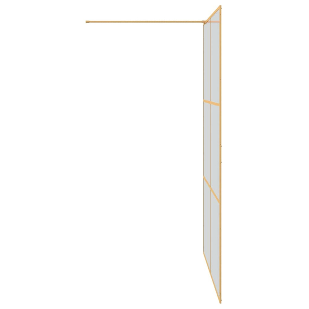 Produktbild för Walk-in Duschvägg Guld 140 x 195 cm härdat glas