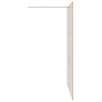 Produktbild för Walk-in Duschvägg Guld 140 x 195 cm härdat glas