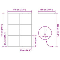 Produktbild för Walk-in Duschvägg Guld 140 x 195 cm härdat glas