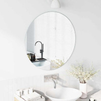Produktbild för Väggspegel Rund Ø 70 cm härdat glas
