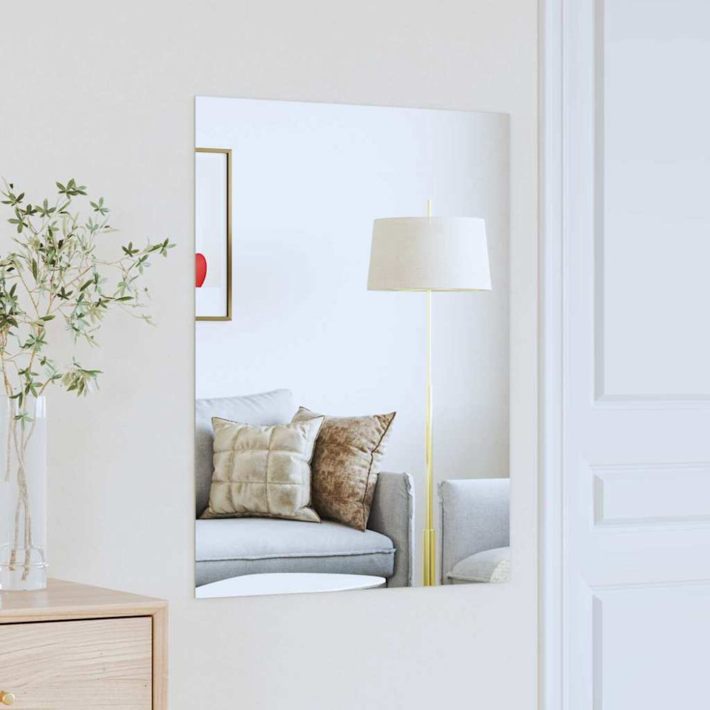 Produktbild för Väggspegel Rektangulär 80 x 60 cm härdat glas