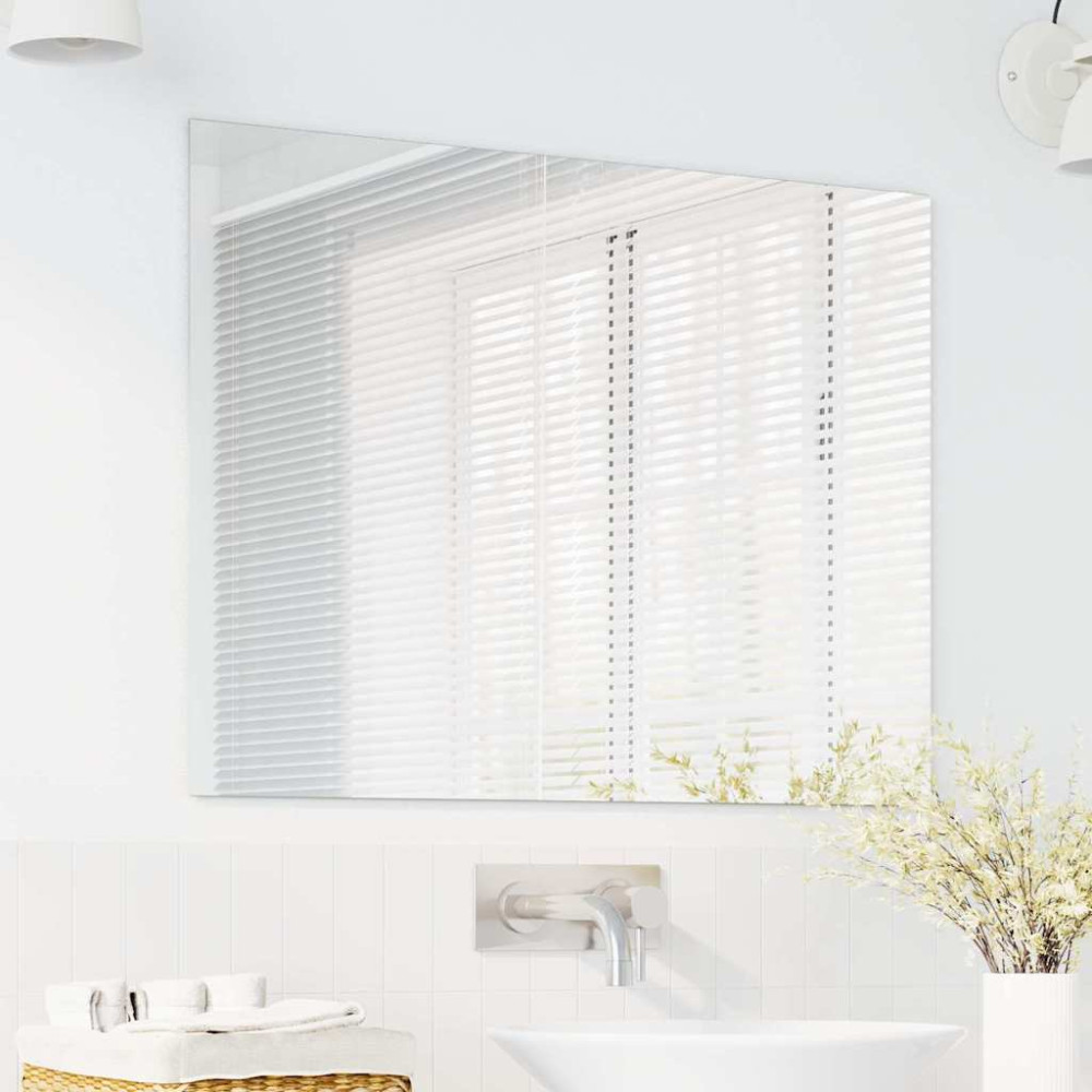Produktbild för Väggspegel Rektangulär 80 x 60 cm härdat glas