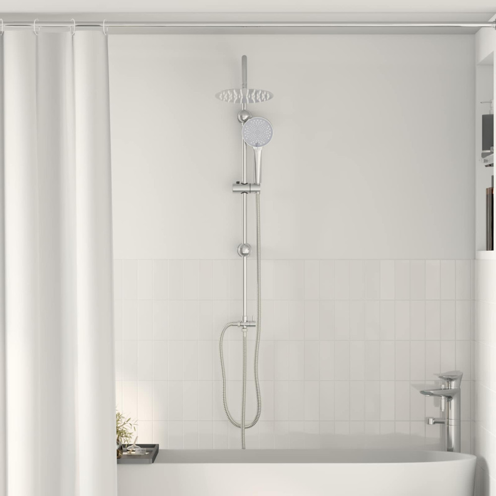 Produktbild för Duschsystem Silver 47 x 20 x 95 cm Rostfritt stål