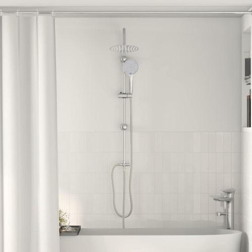 vidaXL Duschsystem Silver 47 x 20 x 95 cm Rostfritt stål