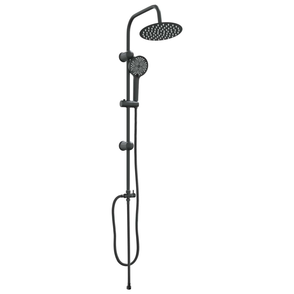 Produktbild för Duschsystem Svart 47 x 20 x 95 cm Rostfritt stål