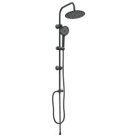 Produktbild för Duschsystem Svart 47 x 20 x 95 cm Rostfritt stål
