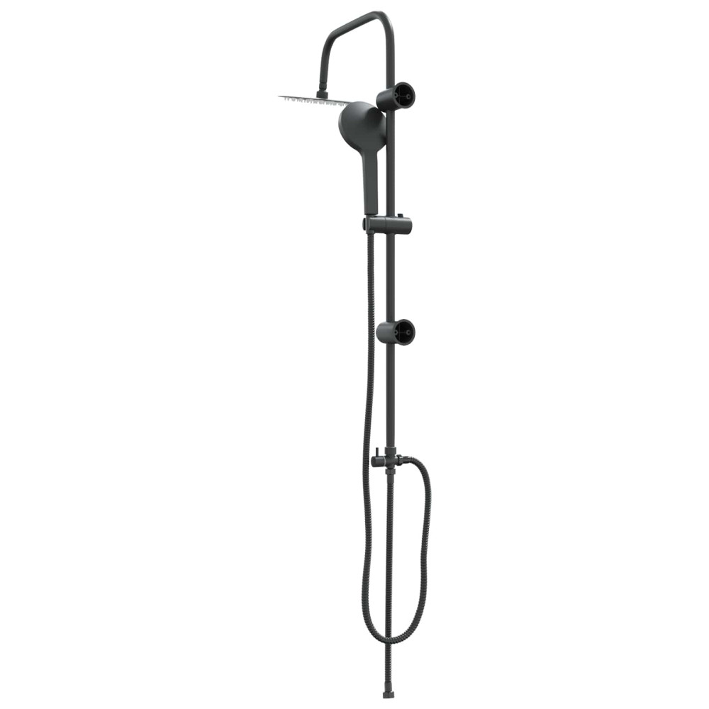 Produktbild för Duschsystem Svart 47 x 20 x 95 cm Rostfritt stål