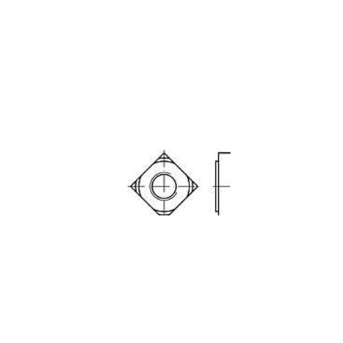 TOOLCRAFT Toolcraft TOOLCRAFT 119085 fyrkantmuttrar M5 DIN 928 stål 10...