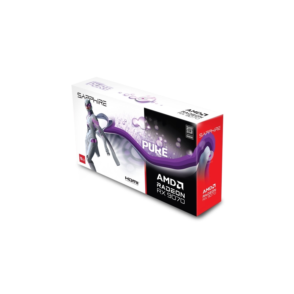 Produktbild för Sapphire Pure Radeon RX 9070 - grafikkort - Radeon RX 9070 - 16 GB