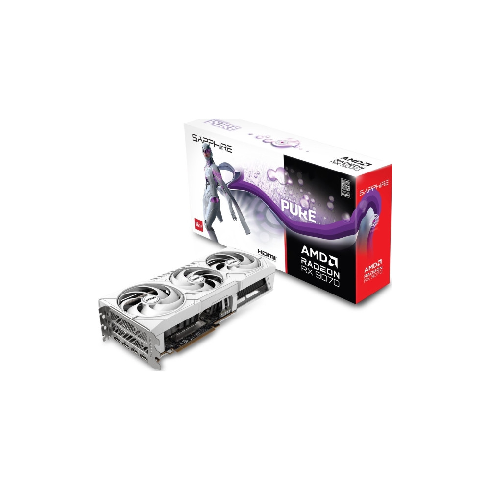 Produktbild för Sapphire Pure Radeon RX 9070 - grafikkort - Radeon RX 9070 - 16 GB