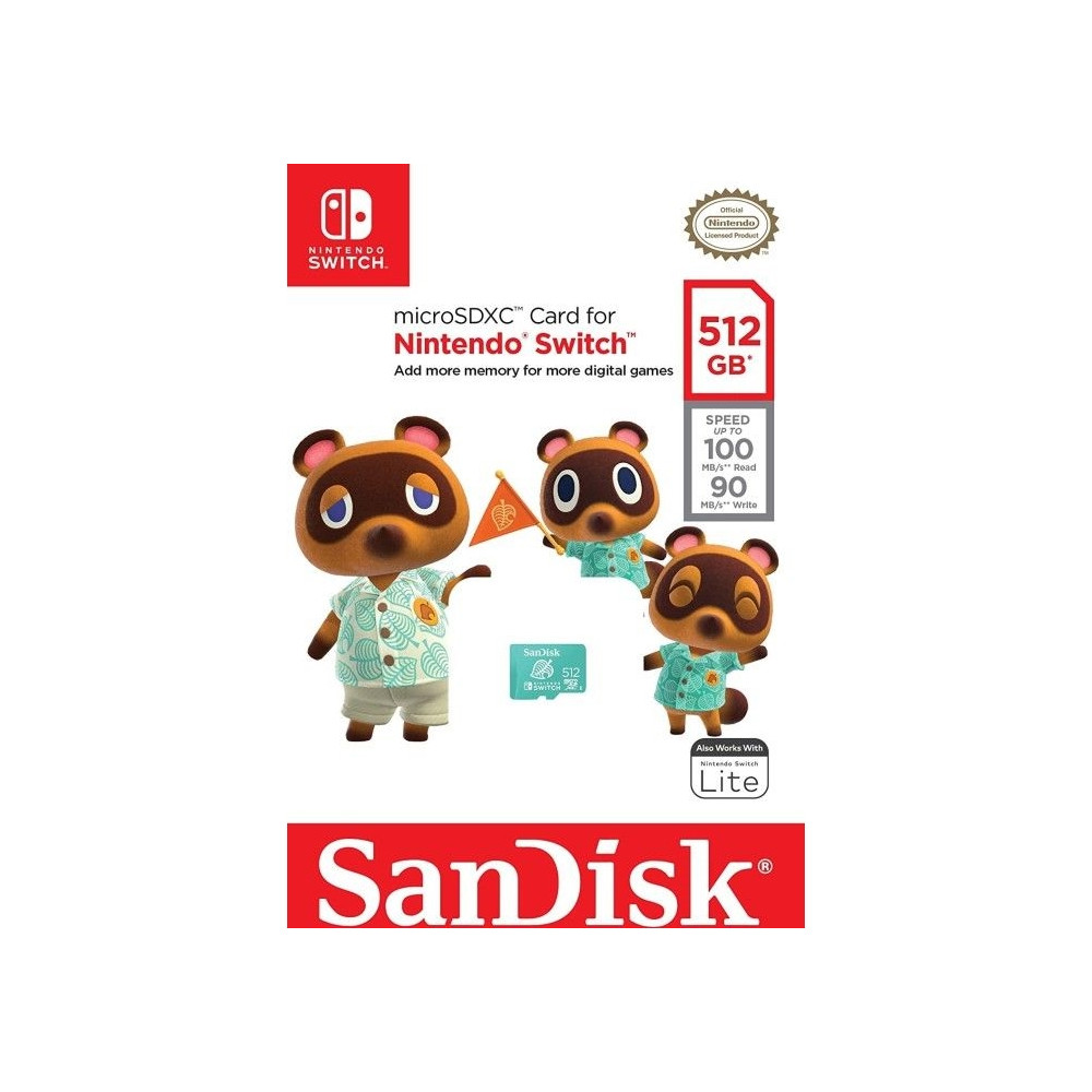Produktbild för SanDisk Nintendo Switch - flash-minneskort - 512 GB - mikroSDXC UHS-I