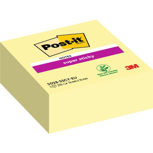 Post-it Notes POST-IT SS kub 76x76mm gul 270blad