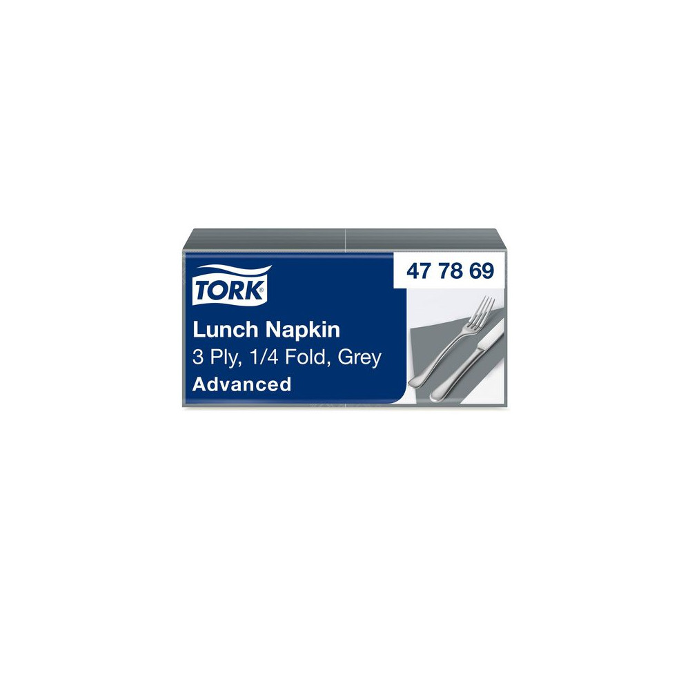 Produktbild för Servett TORK Lunch 3-lags grå 150/fp