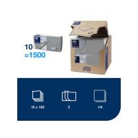 Produktbild för Servett TORK Lunch 3-lags grå 150/fp