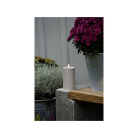 Produktbild för Blockljus KONSTSMIDE LEDtimer beige 12cm