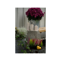 Produktbild för Blockljus KONSTSMIDE LEDtimer beige 12cm