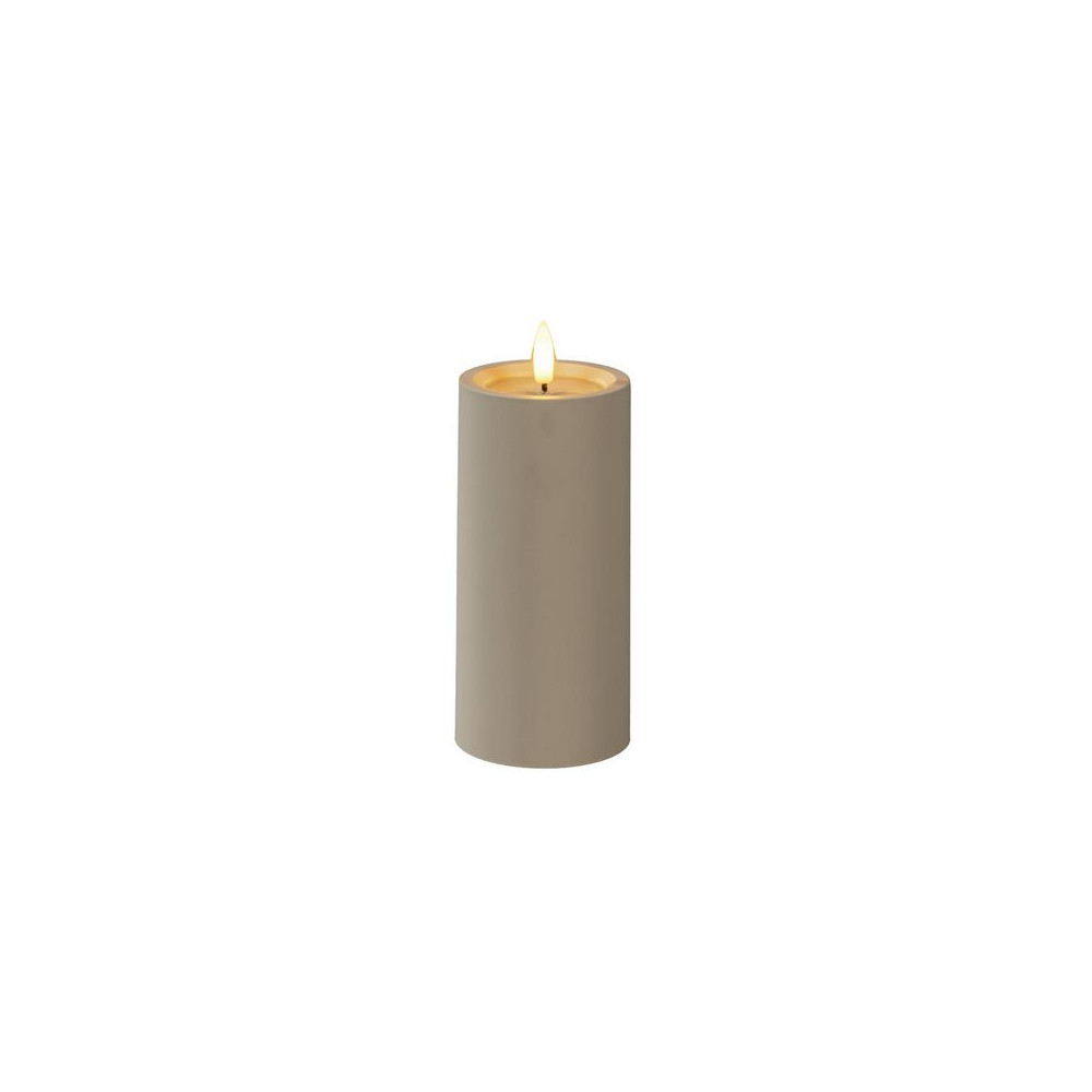 Produktbild för Blockljus KONSTSMIDE LEDtimer beige 15cm
