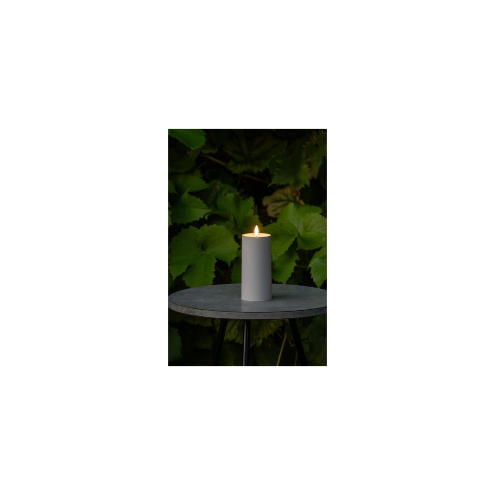 Produktbild för Blockljus KONSTSMIDE LEDtimer beige 15cm