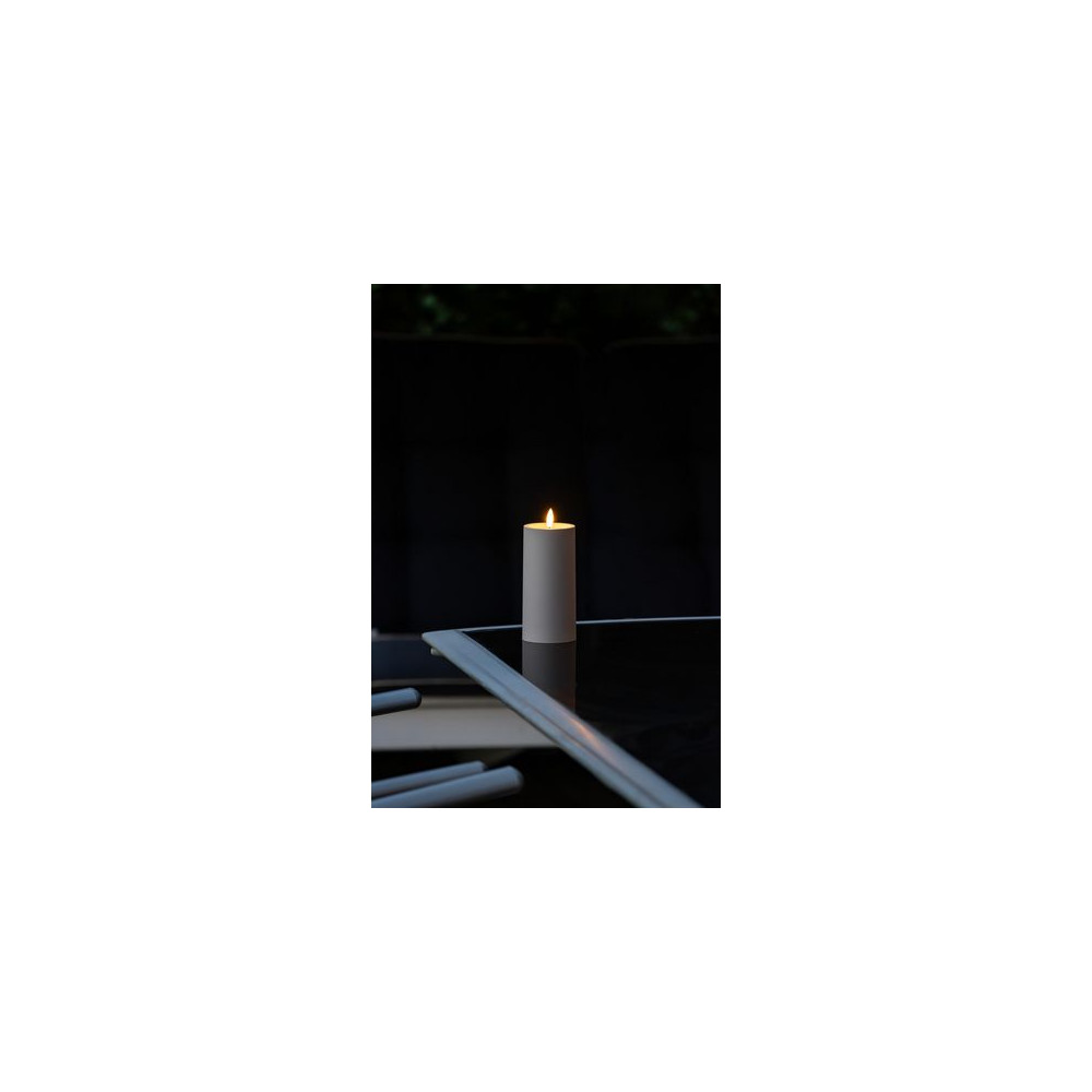 Produktbild för Blockljus KONSTSMIDE LEDtimer beige 15cm