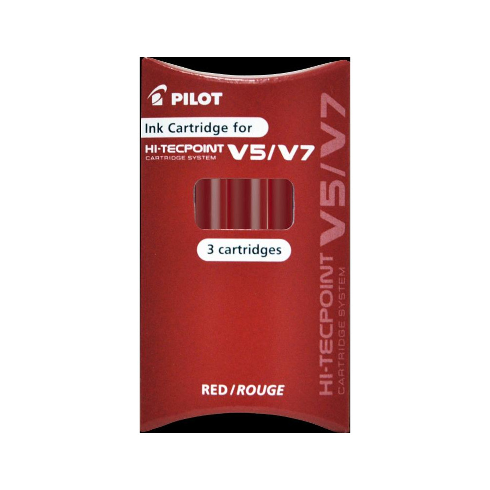 Produktbild för Refill PILOT Hi-Tecpoint V5/V7 röd 3/fp