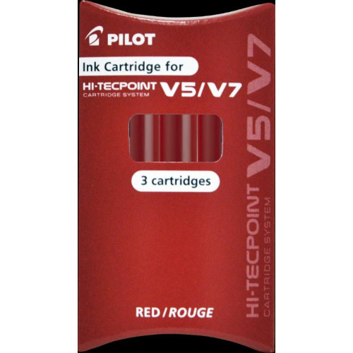 PILOT Refill PILOT Hi-Tecpoint V5/V7 röd 3/fp