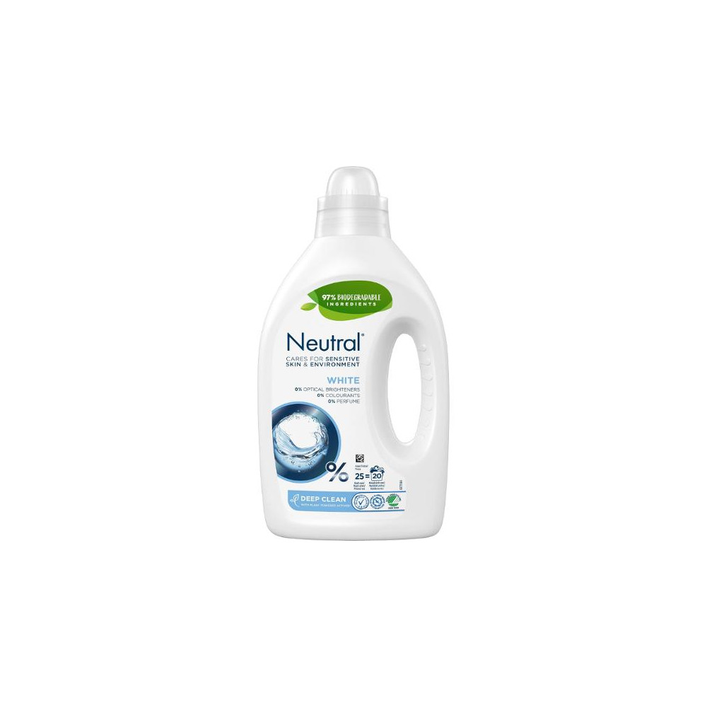 Produktbild för Tvättmedel NEUTRAL White flytande 1,25L
