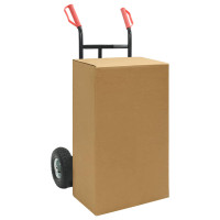 Produktbild för Utökningsbar Handvagn Svart och Röd 57 x 46 x 113 cm Stål
