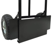 Produktbild för Utökningsbar Handvagn Svart och Röd 57 x 46 x 113 cm Stål