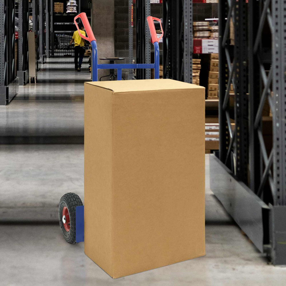 Produktbild för Utökningsbar Handvagn Blå och Röd 57 x 46 x 113 cm Stål