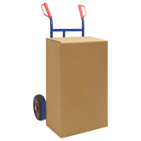 Produktbild för Utökningsbar Handvagn Blå och Röd 57 x 46 x 113 cm Stål