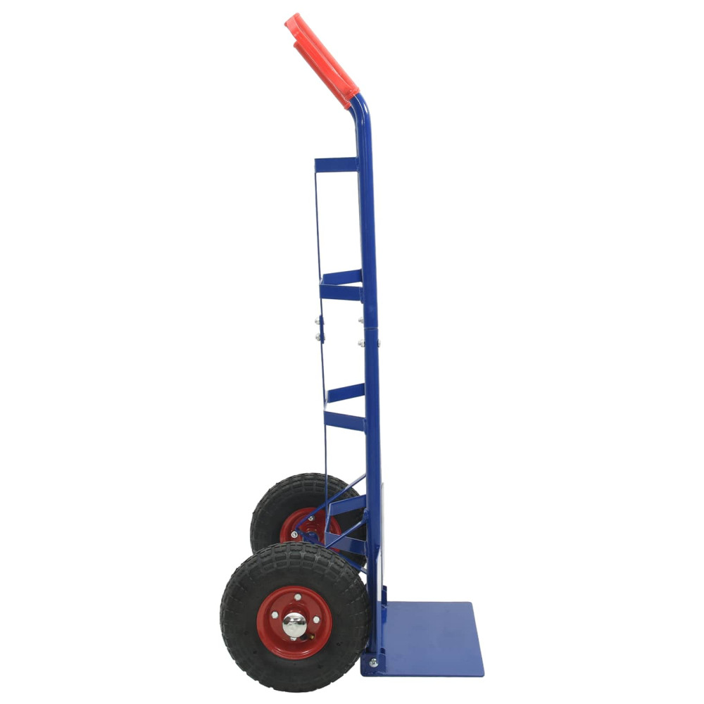 Produktbild för Utökningsbar Handvagn Blå och Röd 57 x 46 x 113 cm Stål