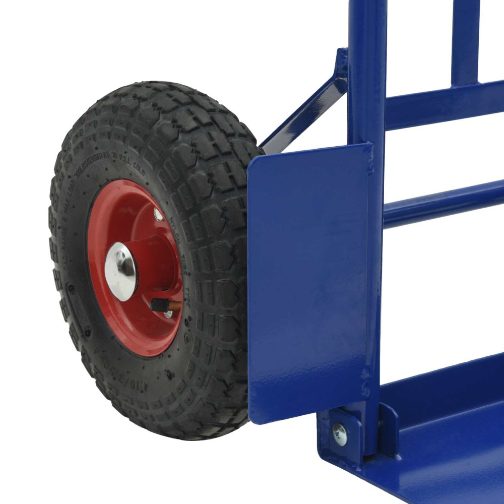 Produktbild för Utökningsbar Handvagn Blå och Röd 57 x 46 x 113 cm Stål