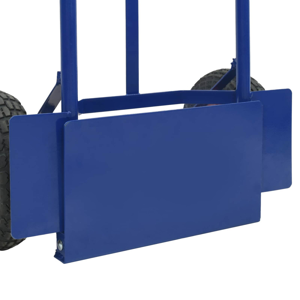 Produktbild för Utökningsbar Handvagn Blå och Röd 57 x 46 x 113 cm Stål