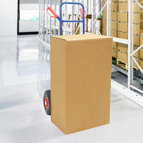 vidaXL Utökningsbar Handvagn Blå och Röd 49,5 x 53 x 114 cm Stål