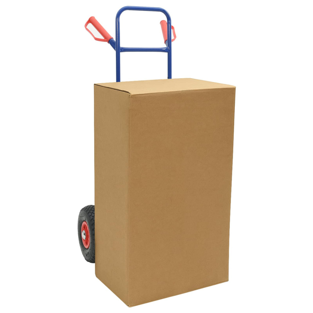 Produktbild för Utökningsbar Handvagn Blå och Röd 49,5 x 53 x 114 cm Stål