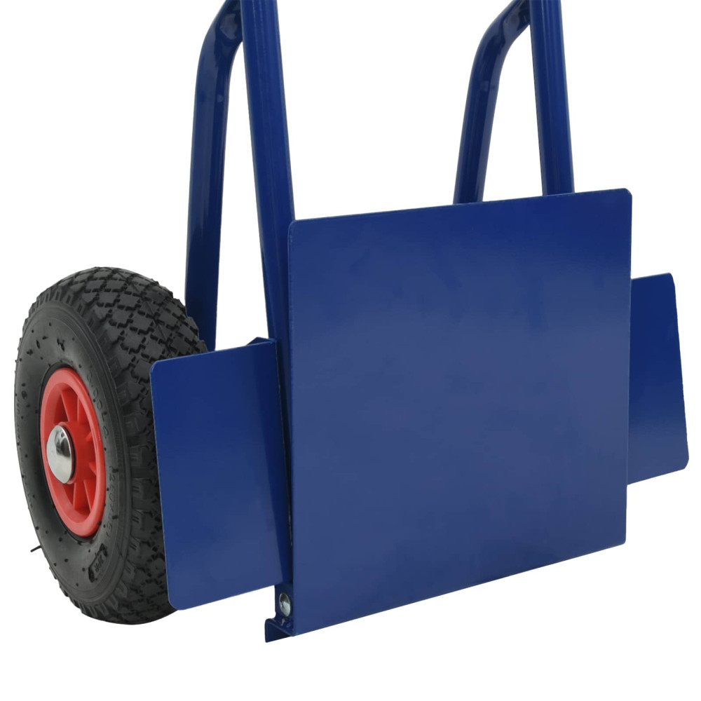 Produktbild för Utökningsbar Handvagn Blå och Röd 49,5 x 53 x 114 cm Stål