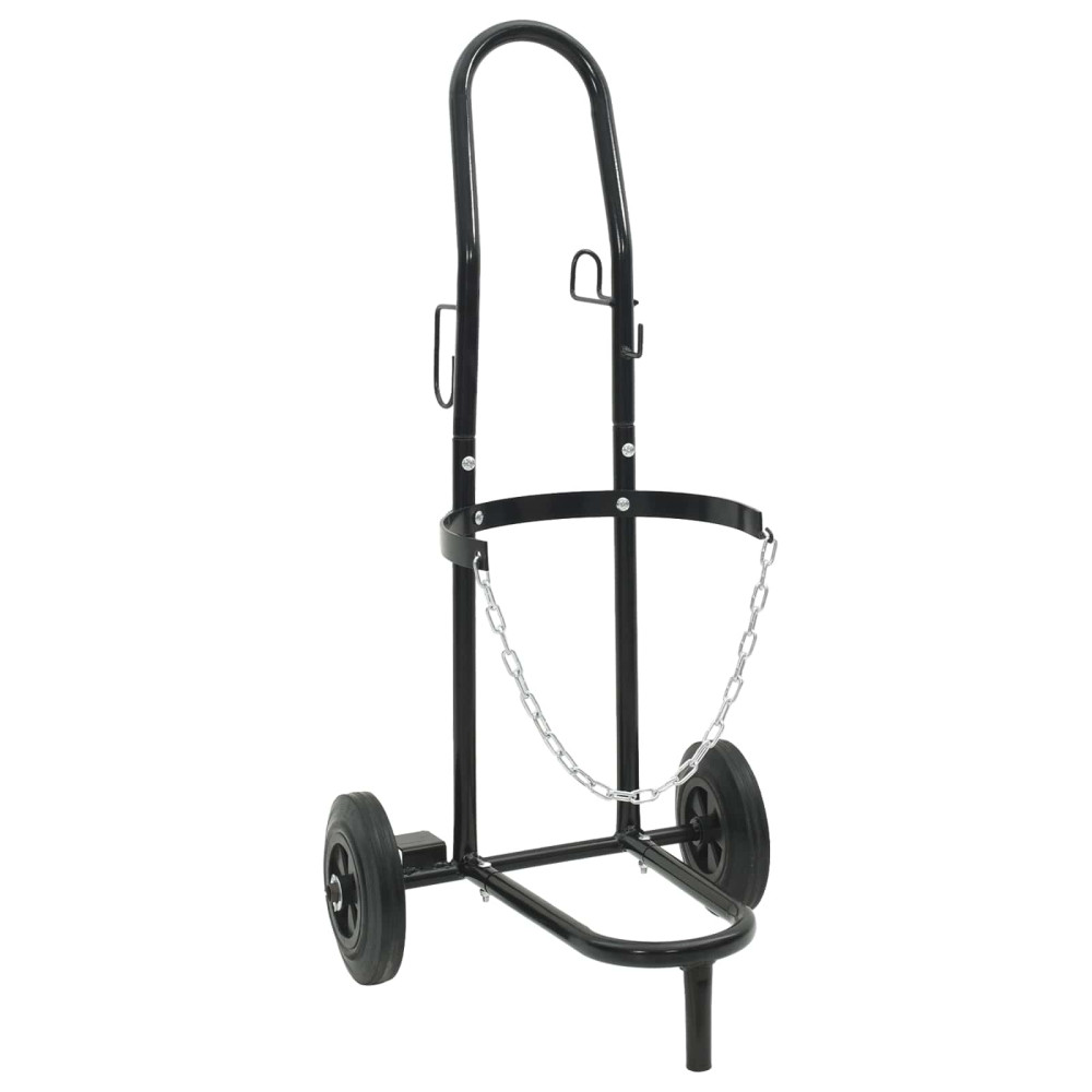 Produktbild för Handvagn Svart och Röd 49 x 49 x 101 cm Stål