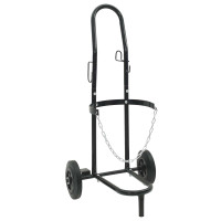 Produktbild för Handvagn Svart och Röd 49 x 49 x 101 cm Stål