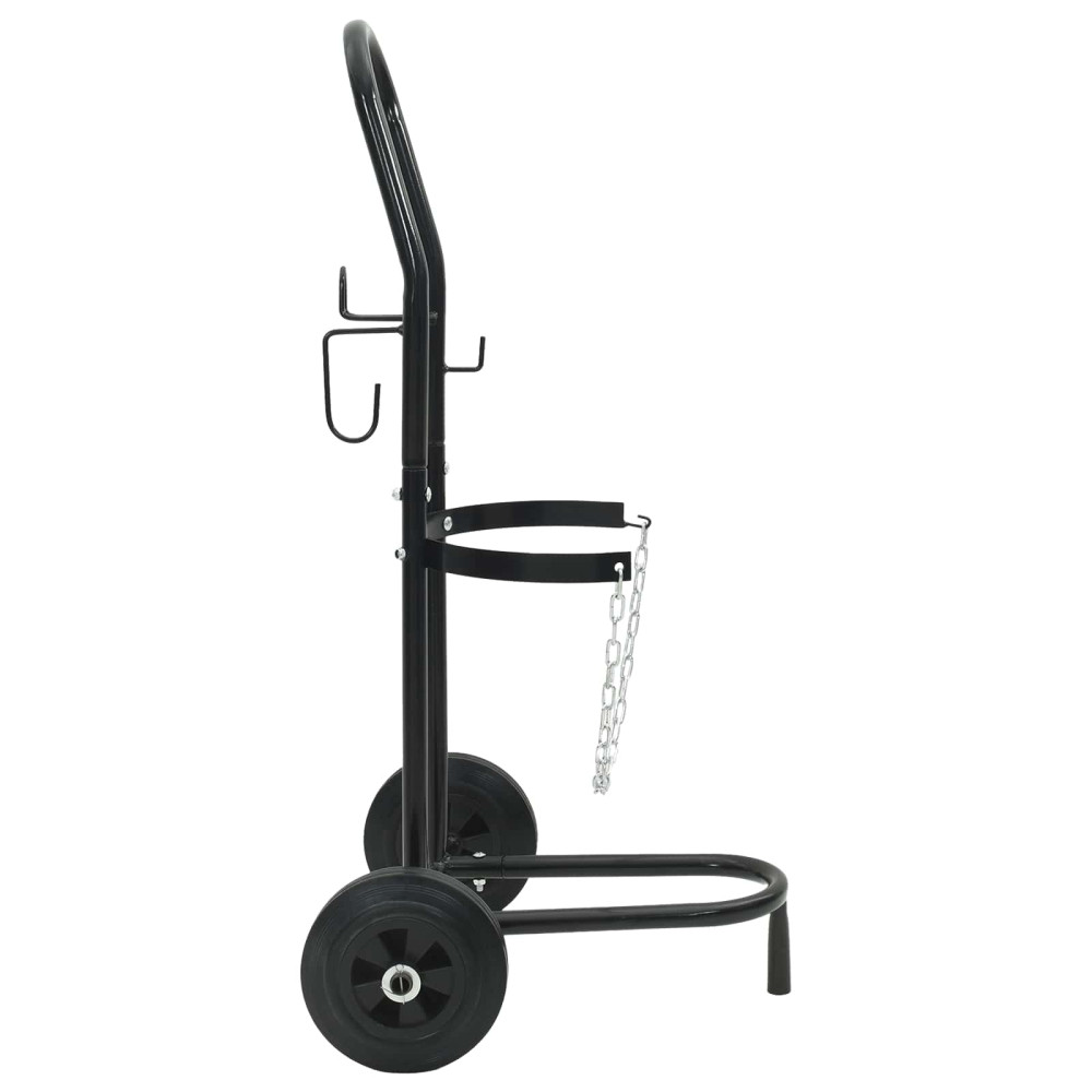 Produktbild för Handvagn Svart och Röd 49 x 49 x 101 cm Stål