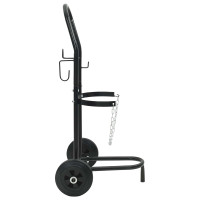 Produktbild för Handvagn Svart och Röd 49 x 49 x 101 cm Stål