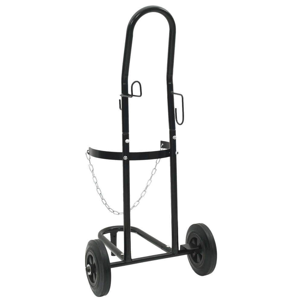 Produktbild för Handvagn Svart och Röd 49 x 49 x 101 cm Stål