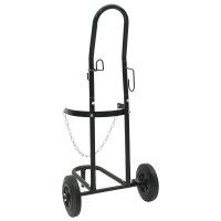 Produktbild för Handvagn Svart och Röd 49 x 49 x 101 cm Stål