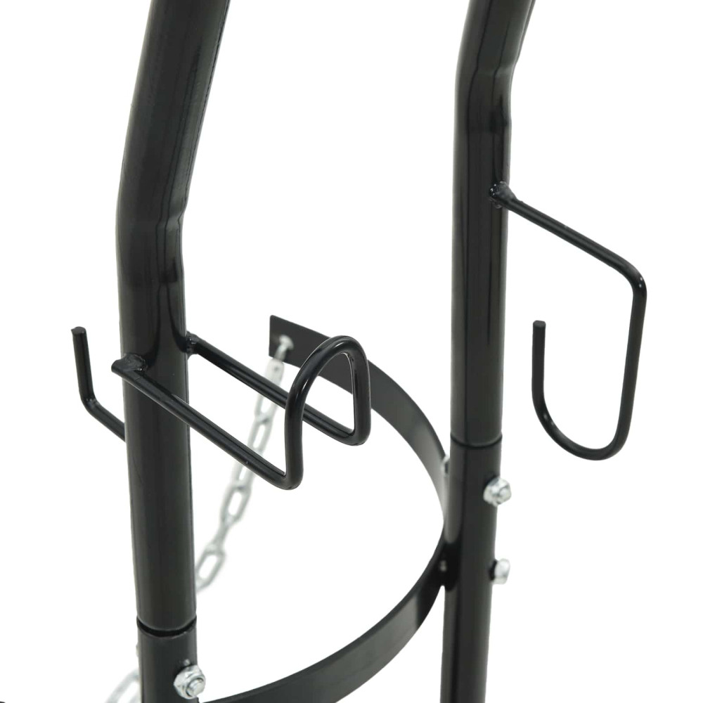 Produktbild för Handvagn Svart och Röd 49 x 49 x 101 cm Stål