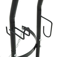 Produktbild för Handvagn Svart och Röd 49 x 49 x 101 cm Stål