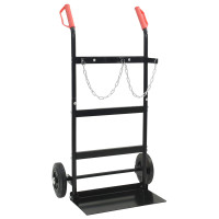 Produktbild för Handvagn Svart och Röd 63 x 43,5 x 110 cm Stål