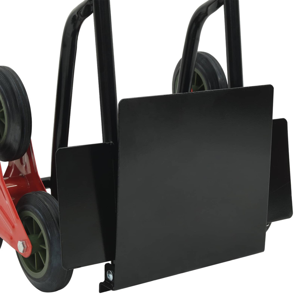 Produktbild för Handvagn Svart och Röd 64,5 x 49,5 x 114 cm Stål