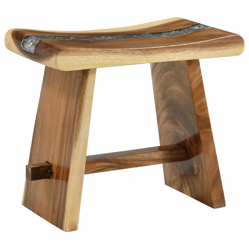 Produktbild för Duschpall Naturfärg 50 x 30 x 44 cm Massivt Suarträd